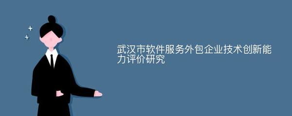 武汉市软件服务外包企业技术创新能力评价研究